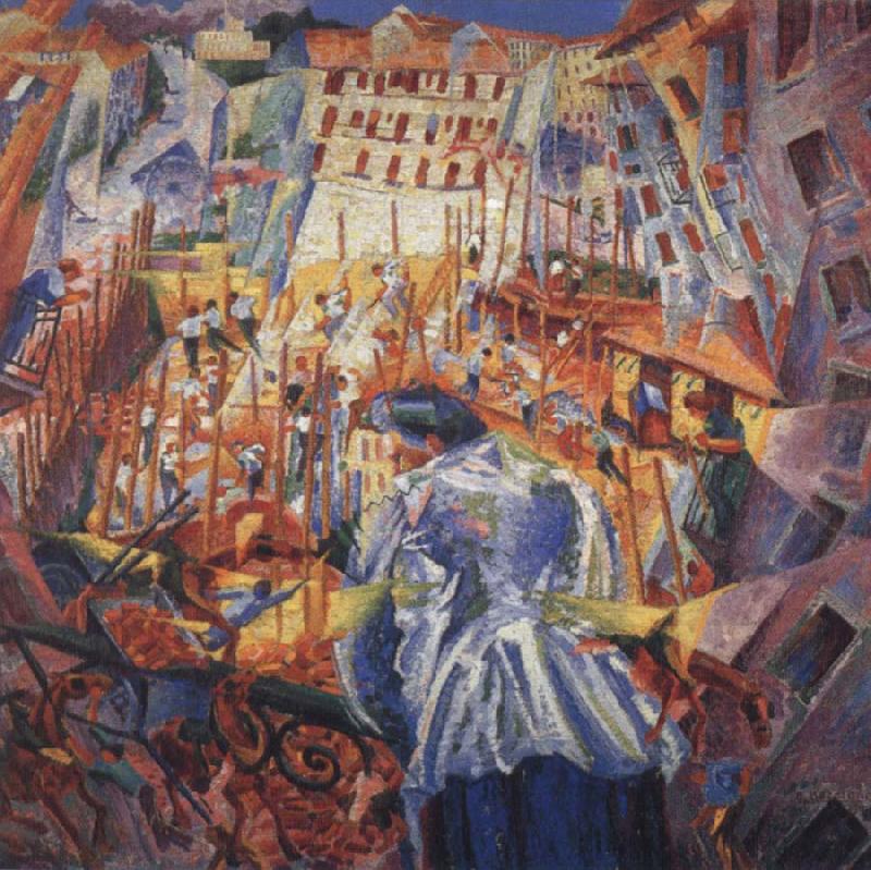 Umberto Boccioni THe Street Penetrates the House china oil painting image